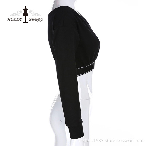 Different Models of Sexy Womens Tops Blouses Black V-neck